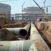 Brida de tubería de plástico reforzado con fibra